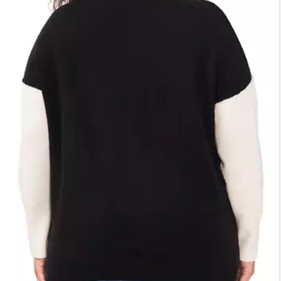 NWT Vince Camuto Two-Tone Black and White Sweater Women’s size L - Picture 7 of 7